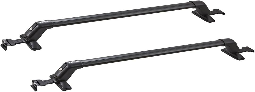 VEVOR Universal Roof Rack Cross Bars, 41.3" Aluminum Roof Rack with 155 lbs Load Capacity, Adjustable Roof Crossbars with Locks, fit Cars Without Side Rail, for SUVs, Sedans, and Vans