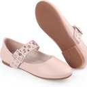 Toddler Girl Dress Shoes Bow Black Dress School Shoes Princess Mary Jane for Toddler/Little Girl (Pink)