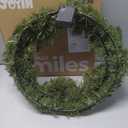 JOYIN 24'' Pre-Lit Christmas Wreath with Warm Lights, Large Lighted Christmas Wreaths for Front Door, Windows, Living Room, Xmas Indoor & Outdoor Holiday Decorations, Battery Operated