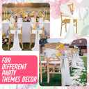 Yinder 24 Set Pastel Wedding Colored Flowers Chair Sashes Aisle Decoration Set 9 ft Long Draping Fabric Sheer Church Chair Cover Bulk Decor for Wedding Bridal Shower