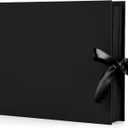 INNOCHEER Photo Album - Self Adhesive 80 Black Pages, Large Scrapbook Wedding Guest Book for DIY Anniversary Travel Memory Scrapbooking (Black 8X12)