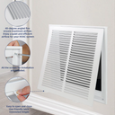 30x24 Return Air Grille,Air Return Vent Cover for 30"Wx24"H Duct Opening | Steel Return Air Filter Grille HVAC Vent Cover for Wall Ceiling,Removable Door Hold 1"Thick Filter 