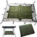 Park Swing Chair Canopy Replacement Cover 2-3 Seater Swing Glider Replacement Top Shade Fabric 56" 65" 75" 77' Heavy-Duty Bench Swing Awning Cover(Dark Green,142x120 CM (56x47Inch))