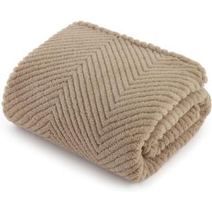 Bedsure Dog Blanket for Medium Dogs Washable - Fluffy Fuzzy Puppy Cat Blanket with Premium 300GSM Coral Fleece Soft for Pet Kitten Doggy, Brown, 30x40IN