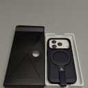 BUTAIGA for iPhone 17 Pro Leather Case with Stand, Anti-Slip Grip Ring, Fits for MagSafe (Blue, IP17 Pro-6.3inch)