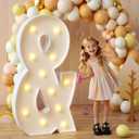 imprsv Marquee Light Up Letters, 4FT Mosaic Letters with Light for Baby Shower Graduation Party Decor, Large & for Engagement Wedding Party Decorations (Need to Assemble)
