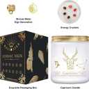 Capricorn Zodiac Sign Candles Gift, Zodiac Crystals Candles Jar, Astrology Lavender Scented Soy Stones Candles Best Friends Gifts for Women Men Sister Brother Funny Birthday Gift