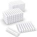 100 Pack Clothes Pins Wooden, White Clothespins Wood, Clothing Pins Clips for Craft Art Clothes Pictures, 2.9 Inch