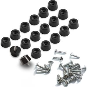 TopPerfekt 18 Pieces Soft Cutting Board Rubber Feet with 304 Stainless Steel Screws, 0.31 x 0.59 (HD), Not Slip, Non Marking, Anti-Skid, Fine Grips for Furniture, Electronics and Appliances