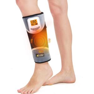 Cordless Leg Massager for Circulation and Pain Relief - 5000mAh Portable Heating Pad for Leg and Calf with 3-Level Vibration Massage, 104-140 Adjustable Temperature & 30/45/60 Min Timer