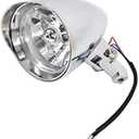 LABLT Motorcycle Headlights Aluminum Visor Chrome Head Light Replacement for Sportster XL Dyna Softail Bobber FXR FXST Chopper Bobber Custom