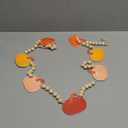 4.2 FT Thanksgiving Day Wooden Beads Garland with Pumpkin Charms, Orange Autumn Theme Beaded Decor with Felt Pumpkin, Rustic Halloween Fall Banner for Home, Doorway, Wall, Window Display