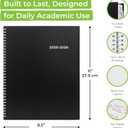 2 x WallDeca Academic Planner 2025-2026, Daily, Weekly & Monthly Planner, July 2025 - June 2026, Student Notes Pages, Twin-Wire Binding Day and Weekly Agenda for School & Work (8.5 x 11-Inches, Black)