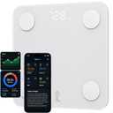 Smart Body Fat Scale for Body Weight & Body Composition, Digital Bluetooth Scale with BMI, Muscle Mass & Visceral Fat Tracking, Accurate Body Analyzer Scale with 30-Day Guided Experience