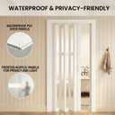 SmartStandard 32" x 80" Accordion Doors with Frosted Acrylic Glass, White