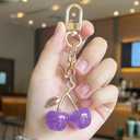 2Pcs Cherry Bag Charm Purse Charms Keychain-Bag Charms for Handbags- Cherry Keychains for Women-Purse Charm Gift for Women