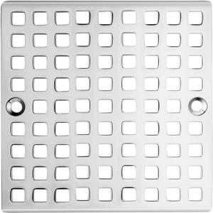 4" Shower Drain Cover - Square Floor Drain Cover Replacement - Hair Catcher/Drain Strainer for Bathrooms, Showers, and Sinks - SUS304 Stainless Steel & Chrome Plating