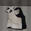 Hanes Womens Sport Compression Racerback Sports-Bra (White, L)