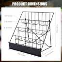 4-Tier Tabletop Book Display Rack, Magazine and CD Holder, 16.14 x 17.95 x 17.24 inches