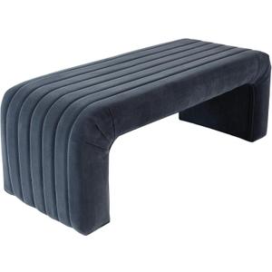 HomePop 48" Arch Channel Bench - Blue Velvet