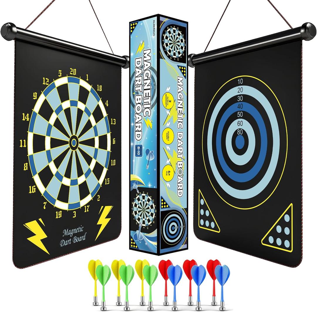 Magnetic Dart Board for Kids, Teen Boys Gift Ideas for Christmas, Toys for Girls Age 6 7 8 9 10 11 12 13 14 15 16 Years, Room Decor, Birthday Cool Stocking Stuffers