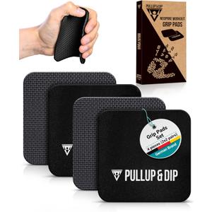 PULLUP & DIP Neoprene Grip Pads for Weightlifting [Set of 4], Workout Pads, The Alternative to Gym Workout Gloves, Gym Pads for Weightlifting & Calisthenics, No More Sweaty Gym Gloves
