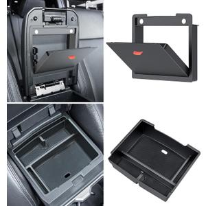 Center Console Organizer Compatible with 2024 2025 Toyota Tacoma (4th Gen) Accessories, Interior Insert Magnet Armrest Box Hidden Secondary Secret Privacy Storage Box Tray Coin Holder, 2 PCS