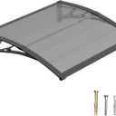 Awning for Door Entrance, 32x40 Inch Awnings for Patio, Durable Polycarbonate Window Awnings Exterior, UV Rain Snow Protection Canopy for House, Porch, Patio, Deck