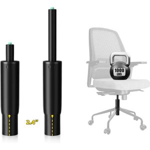 7 Inches to 11 Inches Short Office Chair Cylinder Replacement, 4" Stroke, Heavy Duty 1000 lbs, Lower the Seat Height by 2", Fit for Office Chair High Base Short Person, Class 4 (Sinking 2.4")