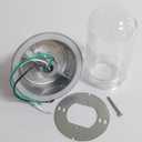 Restaurant Canopy Hood Light Fixture with Thermal and Shock Resistant Globe