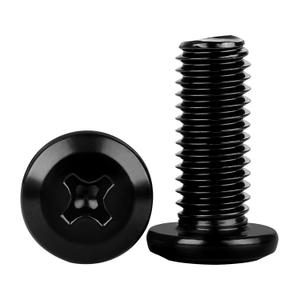 M5-0.8 x 16mm Flat Head Machine Screws Furniture Bolts, Stainless Steel 304 Black Finish, Fully Threaded, 50 PCS