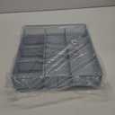 Annova Desk Top Organizer/ Storage Tray - Metal Mesh with Dividers for Pens, Desktop Accessories, Bathroom, Kitchen, Makeup and Office Supplies (Large, Morandi Blue)