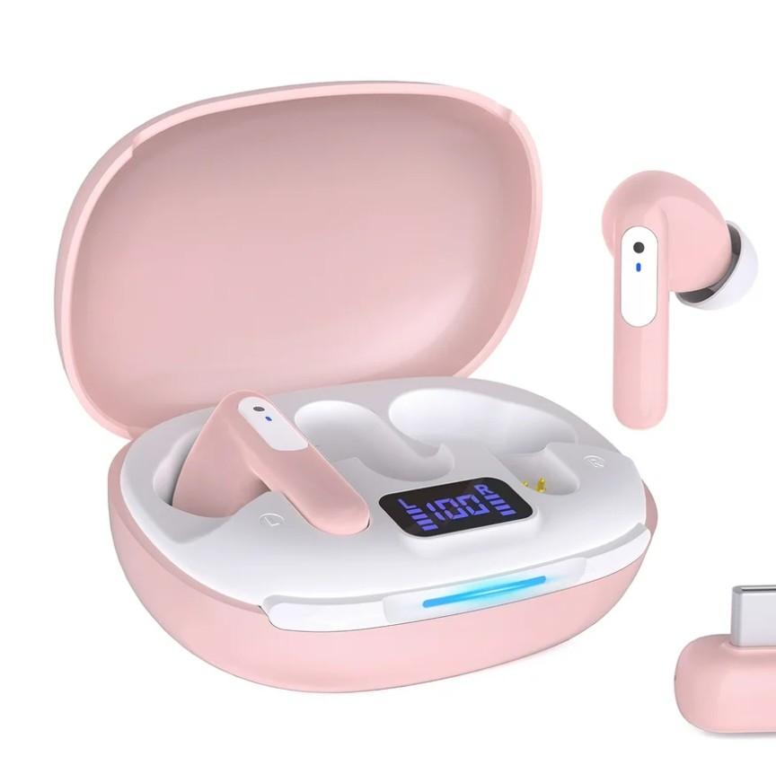 Froura  Wireless Earbuds, Bluetooth 5.3 Headphones with Bass Stereo, Ear Buds with Noise Cancelling Mic, 2.4GHz Gaming Earbuds 36H Playback Power Display for PS5/PS4, VR, Phone, PC, Laptop, Mac