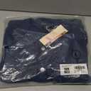 Dokotoo Denim Jacket for Women Fashion Solid Oversized Long Sleeve Button Down Shacket Jacket Coat with Pockets (Large, Navy Blue)