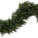 Nearly Natural 5ft Artificial Cedar Garland – Realistic Faux Greenery Vine for Fireplace Mantle, Holiday Table Runner, and Christmas Home Decor – Green