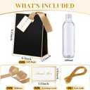 Kolldenn 24 Pcs Black Gold Paper Gift Bags with Ribbon Handles and Cards 8.27''x6.30"x3.15" Reusable Wedding Bridal Bags for Birthday Baby Shower Graduation Thank You Gift Party Favors