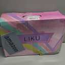 LIKU Quad Roller Skates for Girls and Women with All Wheel Light Up, Indoor/Outdoor Lace-Up Fun Illuminating Roller Skate for Kid (Shiny, 1-2)