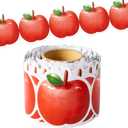 BeYumi Watercolor Apple Border Trim - 65ft Back to School Apple Shape Rolled Border Trim Pastel Watercolor Bulletin Board Set Classroom Office Chalkboard Kindergarten Elementary Home Party Decoration
