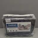 CozyLux Queen Comforter Set Black - Bed in a Bag Queen Size 7 Pieces, Luxury Soft Bed Set for All Seasons, Bedding Set with Down Alternative Comforter, Sheets, Pillowcases & Shams