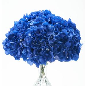 Artificial Hydrangea Flowers Pack of 10 Royal Blue Fake Hydrangea with Stems for Wedding Home Party Shop Baby Shower Decor Table Centerpieces Bouquets DIY Floral Decoration