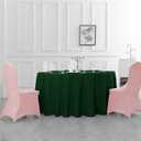 132 Inch Stain and Wrinkle Resistant Washable Polyester Table Cloth, Decorative Table Cloth for Dining Table, Buffet Parties and Wedding, Hunter