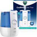 Vicks CoolRelief Cool Mist Humidifier Small to Medium Room Vaporizer for Baby, Kids, Adults, 1.2 Gal