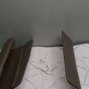 Silver Foil Stamped Marble Kitchen Mats for Floor 2PCS Cushioned Anti Fatigue Non Slip Waterproof Comfort Leather Kitchen Rugs 2/5 Inch PVC Kitchen Mats for Sink, Laundry, 17.3"x28"+17.3"x47",White