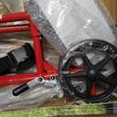 Medline Ultra Lightweight Transport Wheelchair for Adults, Foldable, 19-Inch Seat Width, Red Frame, Black Upholstery