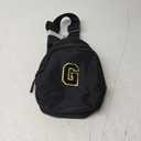 Small Initial Sling Bag for Girls & Women - Cute Crossbody Fanny Pack Gift (Black)