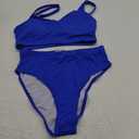 Tempt Me Women High Waisted Bikini Set Athletic Two Piece Swimsuits Sporty High Cut Bathing Suit with Scoop Neck M