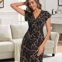 Nightgowns for Women Short Sleeve Drawstring House Dress S-3XL (M)