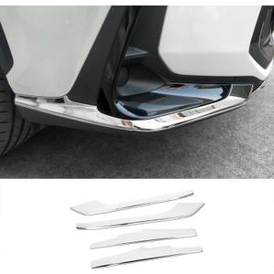 Car Accessories Front Bumper Corner Protection Cover Trims Compatible with Lexus NX 250 350 350h 450h+ 2025 2024 2023 2022 (Glossy Silver) 4PCS Stainless Steel
