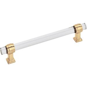 Amerock | Cabinet Pull | Clear/Champagne Bronze | 6-5/16 inch (160 mm) Center to Center | Glacio | 1 Pack | Drawer Pull | Drawer Handle | Cabinet Hardware