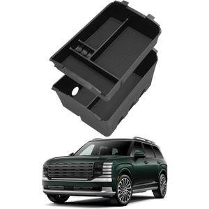 Center Armrest Double-Layered Storage Box for Hyundai Palisade 2026 Center Console Organizer Tray Interior Accessories